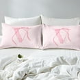 thumbnail image 4 of Erosebridal Cartoon Initial V Sheet Set Queen, Kawaii Ribbon Bedding Sets Queen Size, Teens Princess Decor, 4 of 7