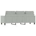 thumbnail image 3 of vidaXL 3-Seater Sofa Light Grey 180 cm Velvet, 3 of 5