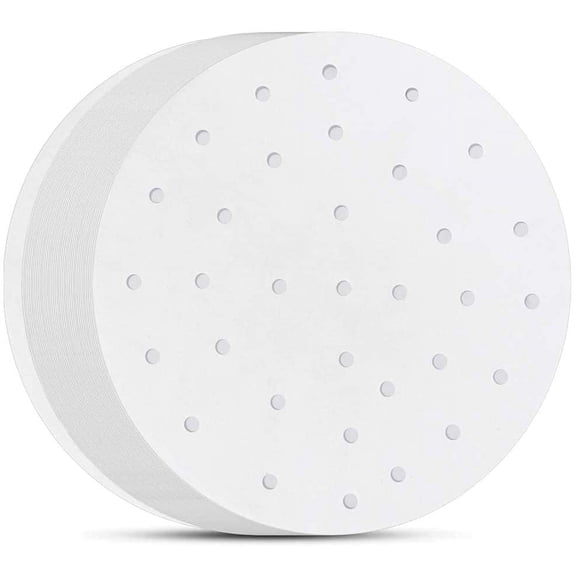 7 Inch Air Fryer Liners, Set of 200, Nonstick Air Fryer Parchment Paper/Bamboo Steamer Paper/Parchment Paper for Air Fryer, Steaming Basket and More(5/6/8/9/10in Available)