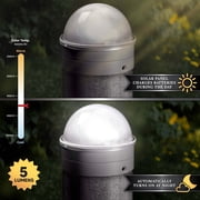 Classy Caps Summit Chain link Solar Post Cap - Fits 2, 2.5, and 3 Posts - Silver ABS