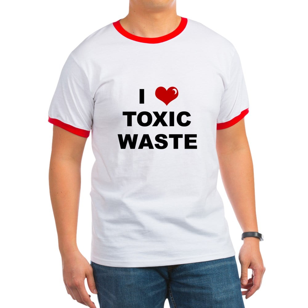 CafePress - I Love Toxic Waste - 100% Cotton Ringed T-Shirt - Walmart.com