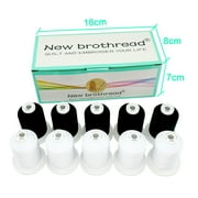New brothread 5 White+5 Black 100% Mercerized Cotton Thread 30WT 600M(660Y)