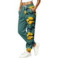 thumbnail image 2 of Women Halloween Cute Ghost Print Jogger Pants JIANLAI Drawstring Elastic Waist Casual Sweatpants With Side Pockets, Loose Fit Fall Festival Loungewear Trousers, 2 of 8