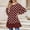 Red, variant on EchfiProm Womens Trendy Tops Shirts Long Sleeve Loose Black Dress Hem Polka Dot Tunic Blouse for Womens Crew Neck