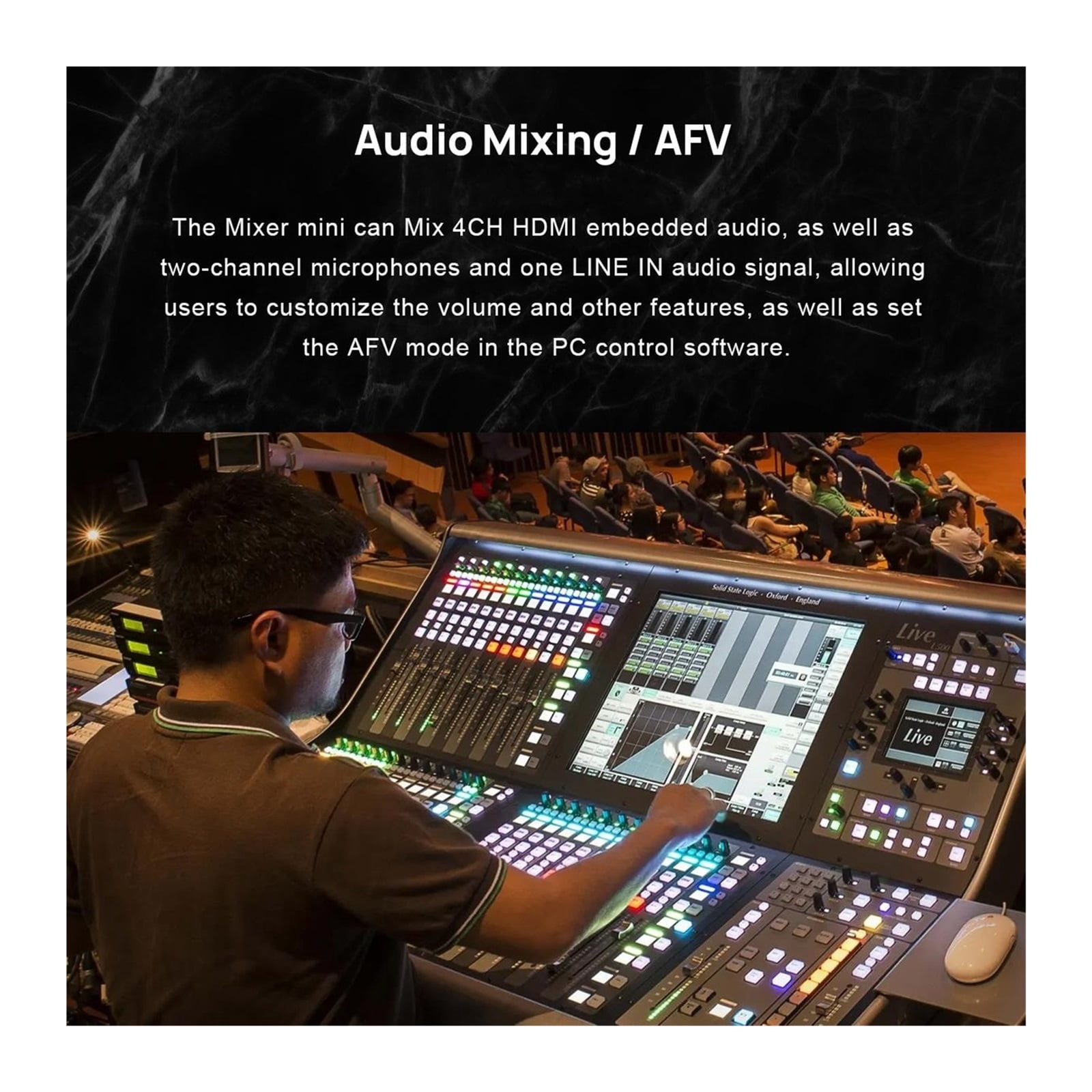 Mixer MiNi 4-CH FHD Video Live-Streaming Multi-view And Recording