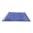thumbnail image 2 of Ahgly Company Machine Washable Indoor Square Persian Blue Traditional Area Rugs, 8' Square, 2 of 4