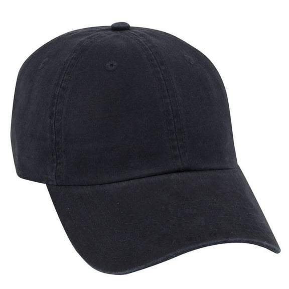 OTTO Garment Washed Superior Combed Cotton Twill 6 Panel Low Profile Dad Hat - Navy