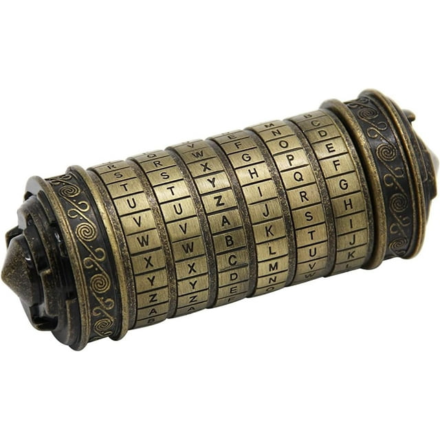 Mini caja de rompecabezas Cryptex Lock con código Da Vinci YOFIT con compartimento