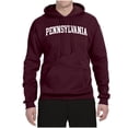 thumbnail image 2 of Wild Bobby State of Pennsylvania College Style Unisex Hoodie Sweatshirt, 2 of 6
