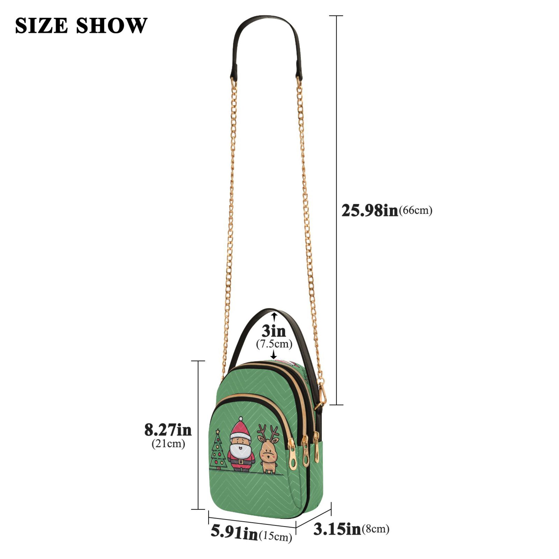 IAUYY Small Crossbody Bags for Women 15*21*8cm Leather Purses for Women Removable Strap with 3 Zipper Pocket Applicable to Birthday Gifts for Women,Charming Cartoon Characters