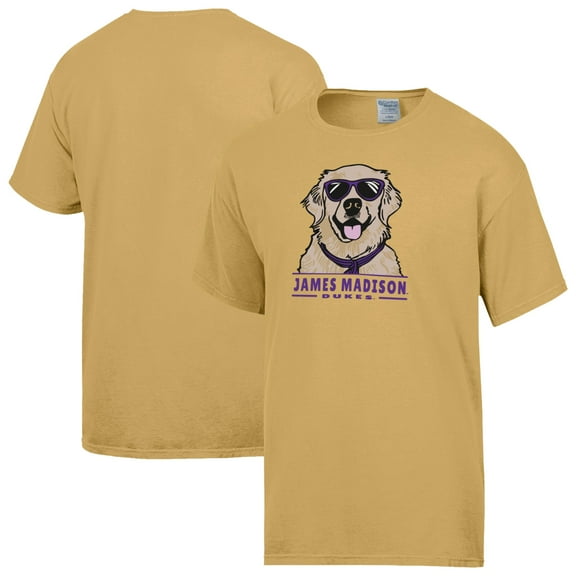 Men's ComfortWash Yellow James Madison Dukes Dog T-Shirt