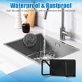 thumbnail image 3 of Matsuzay Soporte de esponja de acero inoxidable, 2 uds., acero inoxidable Premium de secado rápido y ahorro de espacio Organizadores de utensilios de cocina negro, 3 of 5