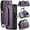 Purple, variant on Crossbody for iPhone 14 Pro Case Wallet【RFID Blocking】with 7-Card Holder Zipper Bills Slot, Soft PU Leather Magnetic Shoulder Wrist Strap for iPhone 14 Pro Wallet Case Women