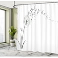 thumbnail image 4 of Ambesonne Music Shower Curtain, Dandelion Summer Meadow Print, 69"Wx70"L, Dark Tan, 4 of 4