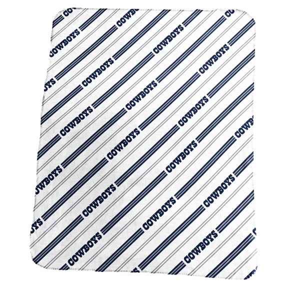 Logo Brands Dallas Cowboys 50" x 60" Classic Vertical Stripe Fleece Throw Blanket