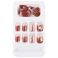 thumbnail image 2 of Acrylic Striped On Nails for Women and Girls Full Set 24 with Glue Design Nail Tips Kit, 2 of 7