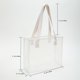 thumbnail image 3 of Bolso de hombro transparente Bolsas de mujer transparentes de PVC informales para vacaciones (Beige), 3 of 8