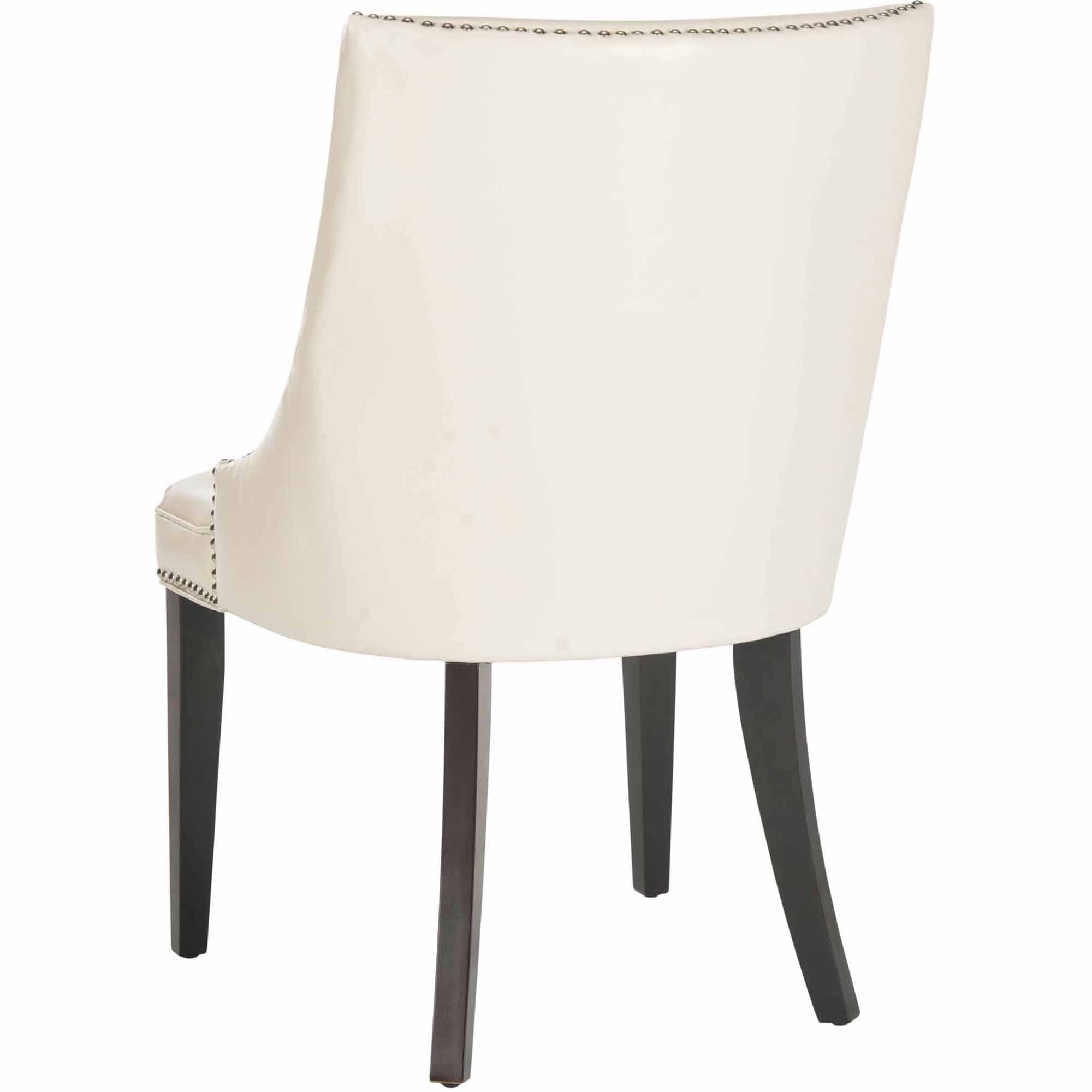 SAFAVIEH Afton Faux Leather Side Chair, Set of 2, Off-White/Black