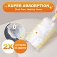 thumbnail image 2 of JOYMOOP Disposable Electrostatic Duster for Cleaning, with 2 Handles & 24 Ct Yellow Heavy Duty Refills for Swiffer Feather Duster, Household Cleaning Tool for Electronics, Dusting Furniture, Blinds, 2 of 6