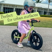 Chillafish Pistachio Charlie Sport Lightweight Toddler Balance Bike with Carry Handle, Integrated Footrest, Handlebar Foam, Adjustable Seat and Handlebar, Puncture-Proof 12 RS Tires, Kids 2-5 Years