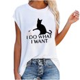 thumbnail image 2 of Puntoco Moda Mujer Impresión Camisetas sueltas O-cuello Casual Manga corta Casual tops Puntoco Puntoco-9333, 2 of 5