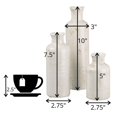 Sullivans Set of 3 Small Ceramic Bottle Vases 5"H, 7.5"H & 10"H Off-White - image 7 of 7