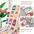 thumbnail image 5 of Yayeee 4 Pack Dining Chair Covers Stretch Parson Chairs Slipcovers Seat Protector, Colorful Jam, 5 of 6