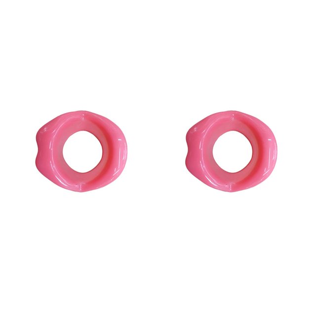 Minnieouse Ejercicio boca silicona antiarrugas cara adelgazante ligero duradero ejercicio labios herramienta de belleza cuidado de la mujer Rosa 2piezas