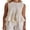 White, variant on Rdhnmea Women Pleated Tank Tops Solid Color Round Neck Sleeveless Ruffed Shirt