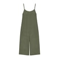 thumbnail image 7 of Avtoify Summer Pants for Women Fashion Comfy Solid High Waist Linen Loose Straight Jumpsuit, 7 of 7