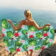 thumbnail image 5 of LYEAA Large Beach Towels Oversized Microfiber 75x150cm Sandproof Multi-Purpose Towel Beach Mat Hawaiian Beach Towel Lightweight Bath Towel for Travel Vacation Swimming Pool Green, 5 of 8