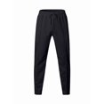 thumbnail image 4 of Men's Drawstring Waist Seamed Straight Leg Casual Pants Black S, 4 of 10