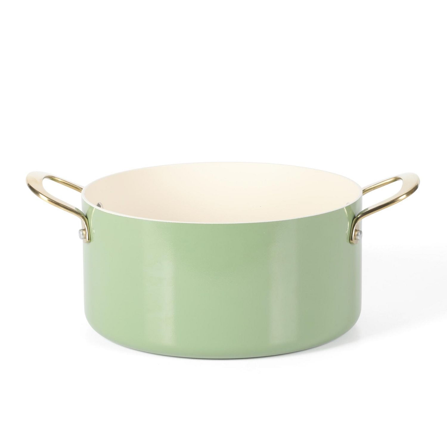 Martha Stewart Galway Batterie de cuisine 10 pièces en aluminium avec couvercle en alun Sauge