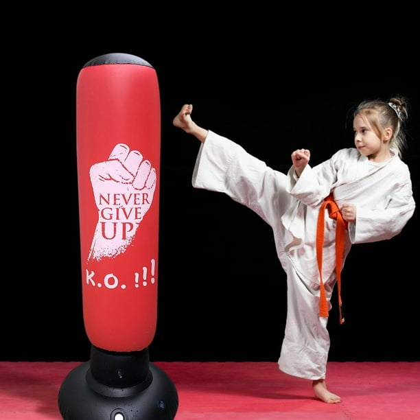 Saco De Boxeo Bolsa de entrenamiento de boxeo inflable Stand Kid Adult Punching Fight Tumbler Sandbag Likrtyny Para estrenar Walmart en linea