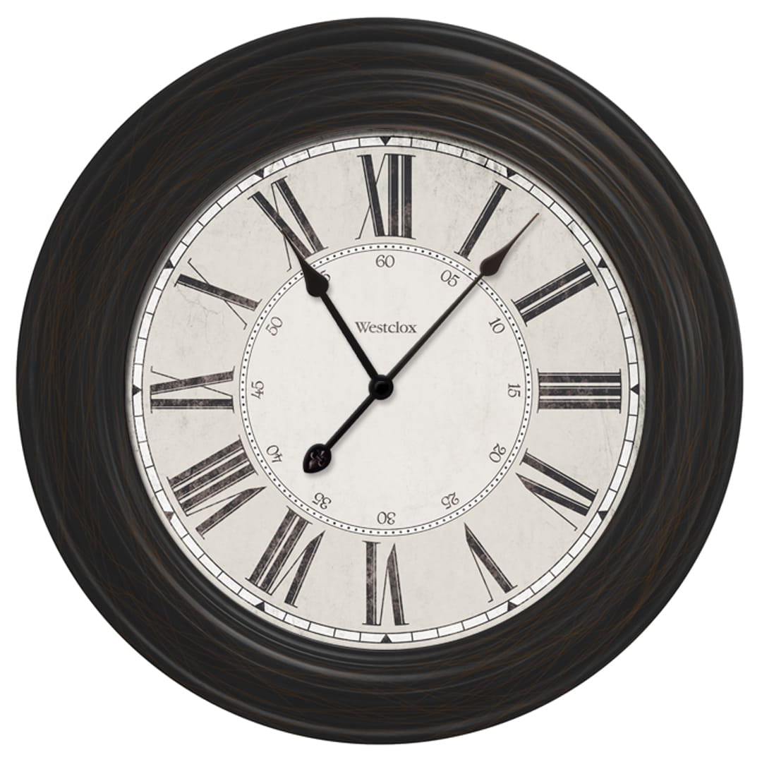 with aluminium dial and hands 30 cm diameter Large wall clock Glass lens. 
