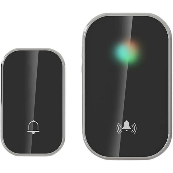 Doorbell 1000ft/300M Remote Door Bells Cordless Door Chime Kit 36 Chimes 4 Adjustable Volume for Home Office(black)