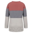 thumbnail image 3 of MYLookk Women Colorblock Round Neck Long Sleeve Tops Pullover Sweatshirt Loose, 3 of 8