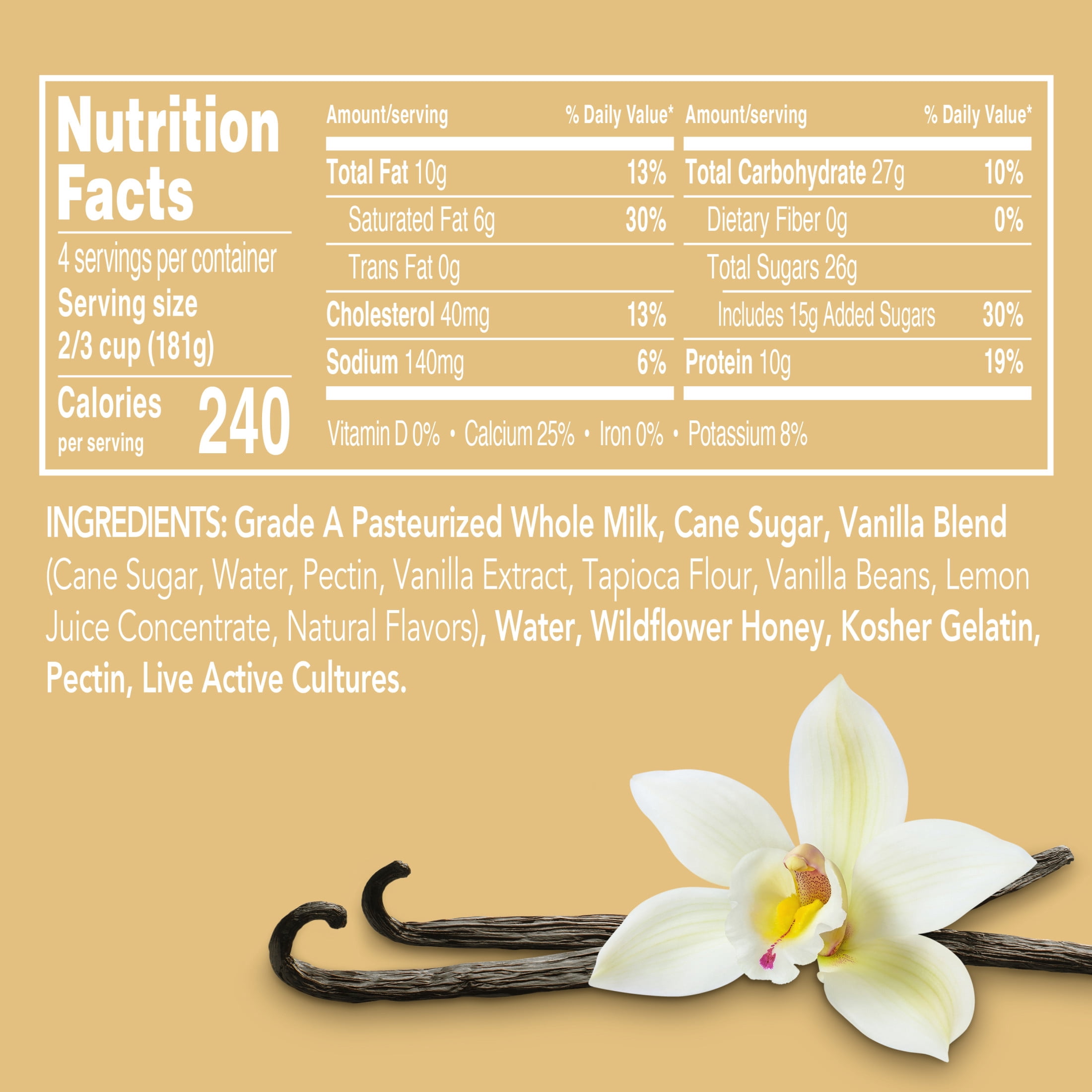 Noosa Yoghurt, Whole Milk Yogurt, Velvety Smooth & Creamy, Vanilla, Multiserve Tub 24 oz