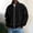 Black, variant on Lightweight Jackets for Men Solid Loose Waffle-Knit Zip Up Collared Jacket Fall Casual Comfy Travel Hiking Sports Jacket