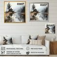 thumbnail image 4 of Designart "The Moody Minimalism Of Overcast Lakehouses I" Landscape Lake River Floater Framed Canvas Wall Art, 4 of 5