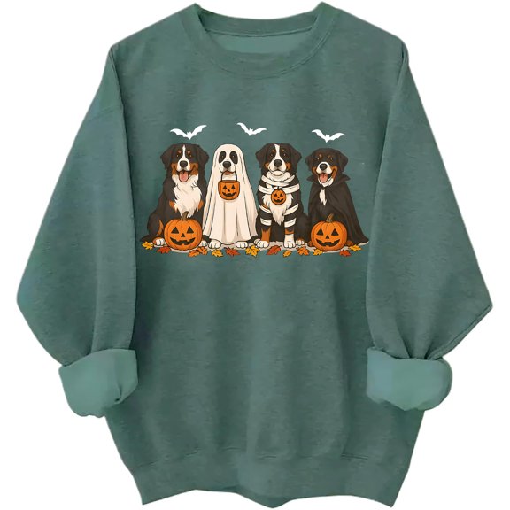 Bernese Mountain Dog Sweatshirt Halloween Dogs Shirts Bernese Mountain Dog Lover Gift Sweatshirs