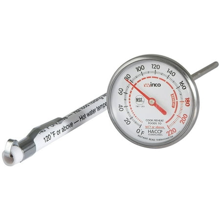 Read Dial Thermometer - 1-3/4-Inch Dial Instant Read Thermometer with 5-Inch Probe, Instant read thermometer By Winco