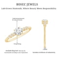 thumbnail image 5 of Rosec Jewels Lab Grown Diamond Engagement Ring with Side Stones - 5 mm - Half Carat - EF-VS Grade, 10K Yellow Gold, US 5.50, 5 of 8