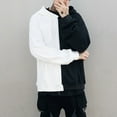 thumbnail image 5 of Jiyugala Men's Colorblock Hoodie Solid Color Hooded Sweatshirt S, 5 of 6