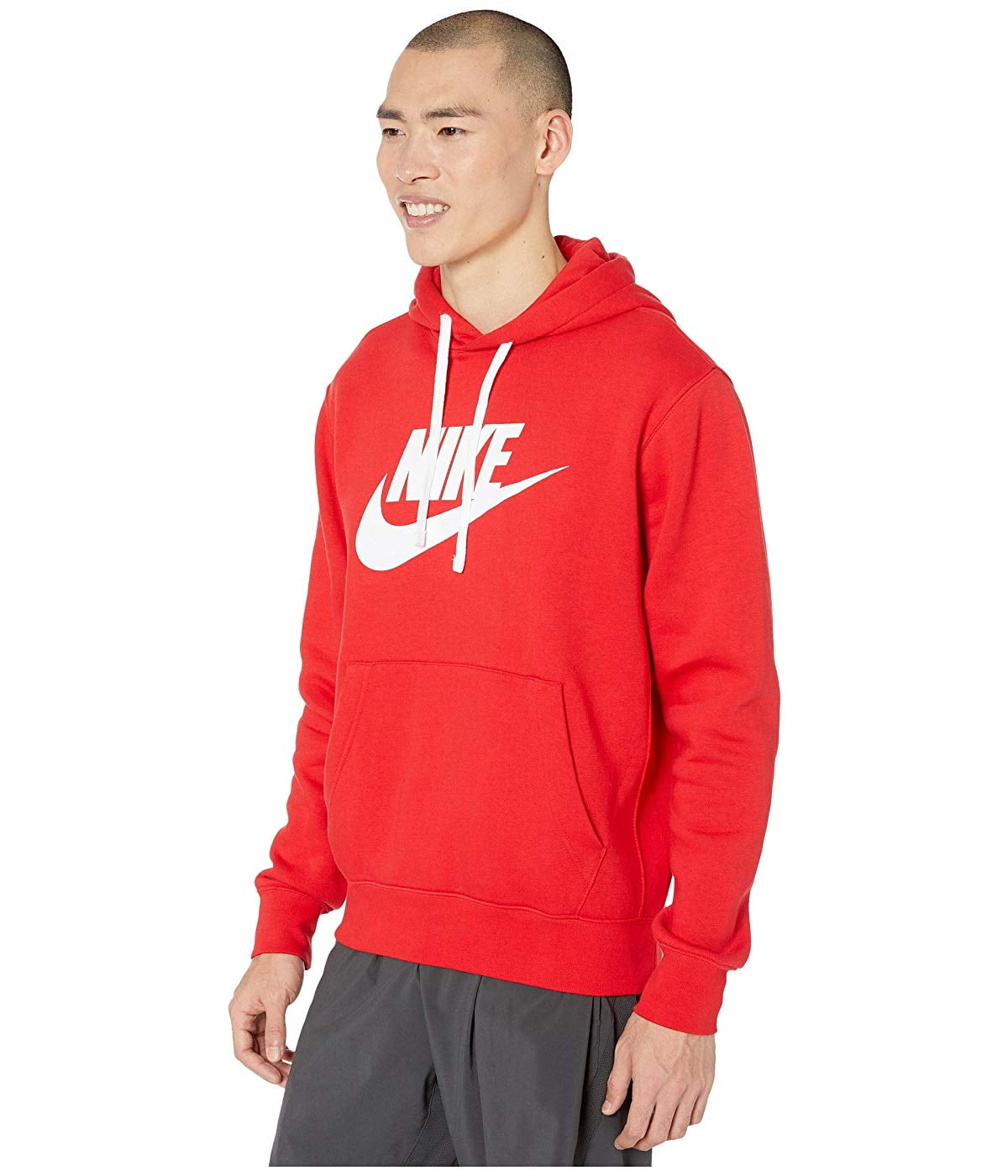 red nike club hoodie