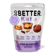Go Better Keto Cups |  1g Net Carb | Milk Chocolate with Almond Butter | 1 Bag