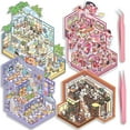 thumbnail image 1 of MHBEW 4 Juegos de Escenas de Pegatinas 3D DIY para Miniaturas de Habitaciones, 1 of 6