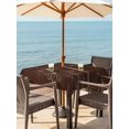 thumbnail image 3 of Outdoor Tablecloths with Umbrella Hole & Zipper, Brown 54x54 Inch Square Tablecloths, Spring Flora Waterproof Table Cloth, Patio/Pool/Picnic Table Covers, 3 of 8