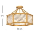 thumbnail image 4 of Sura - Light Distressed Brass Flush Mount Light, 4 of 9