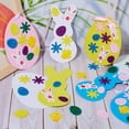 thumbnail image 4 of 335 piezas 1 juego de pegatinas de espuma de Pascua con forma de huevo de conejo grande de fieltro autoadhesivas con purpurina para decorar, 4 of 6
